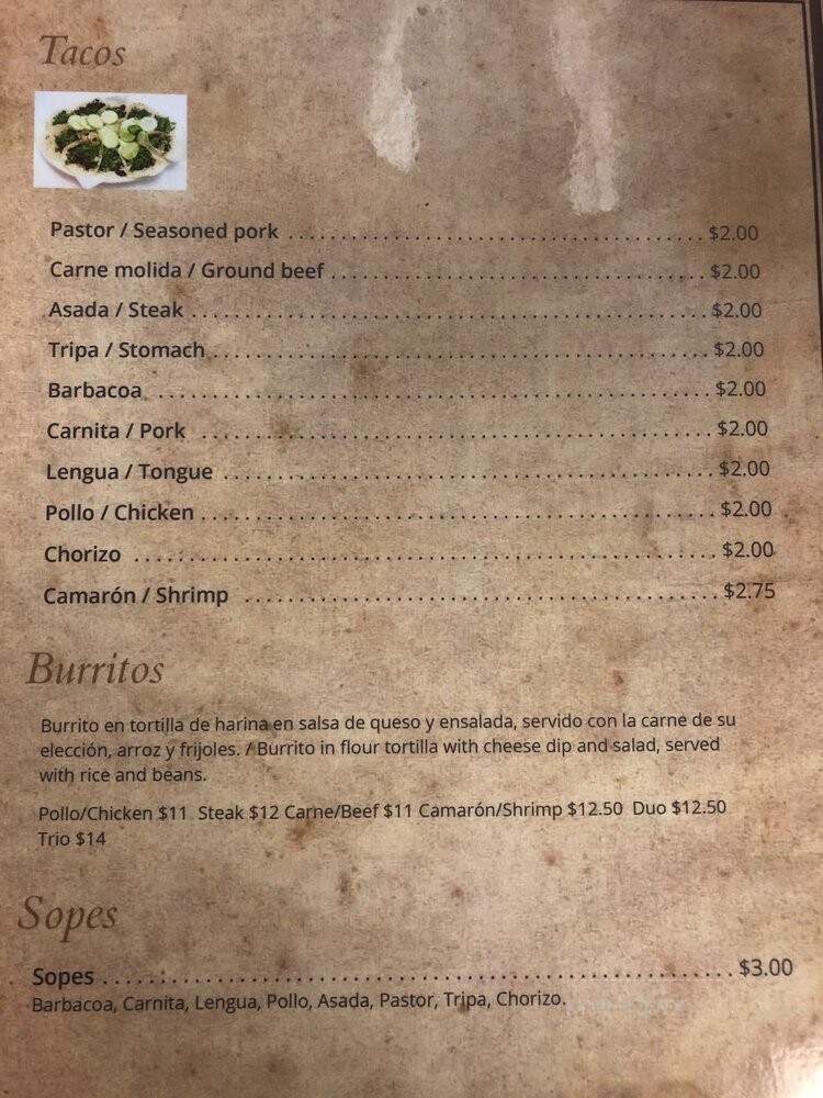 Desde Mi Balcon Latin American Restaurant - Red Springs, NC menu_pic