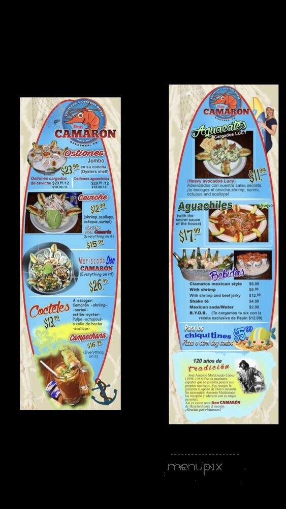 Don Camaron Beach - Hereford, TX menu_pic