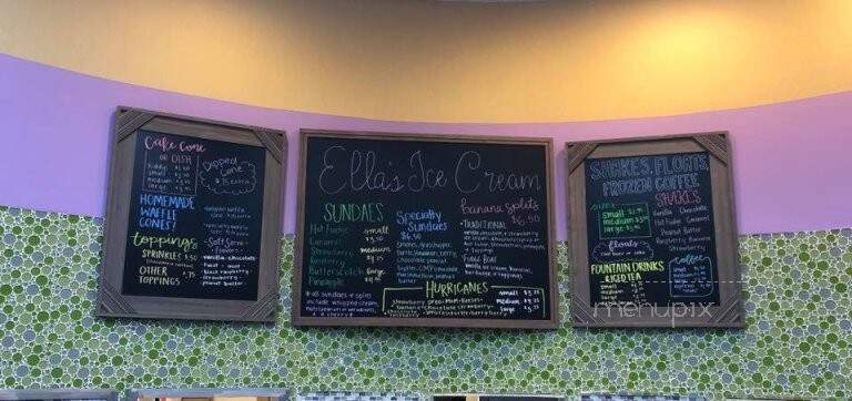 Ella's Ice Cream - North Myrtle Beach, SC menu_pic