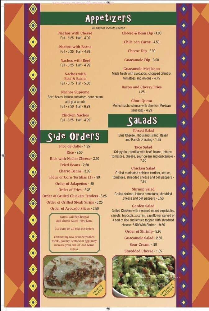 El Torito Mexican Grill - Paducah, KY menu_pic
