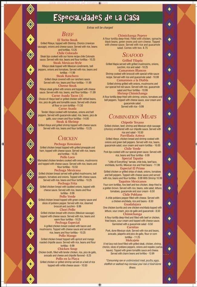El Torito Mexican Grill - Paducah, KY menu_pic