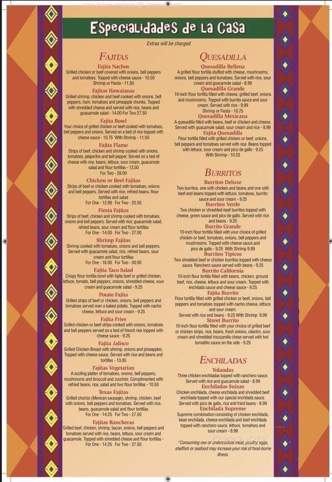 El Torito Mexican Grill - Paducah, KY menu_pic