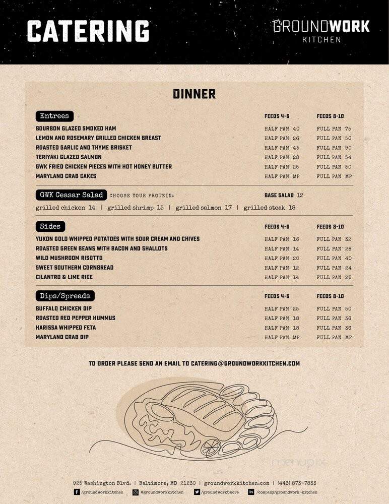 Groundwork Kitchen - Baltimore, MD menu_pic