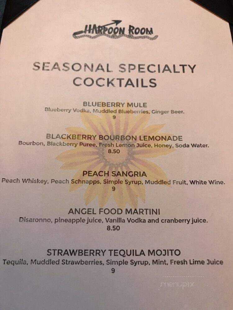 Harpoon Room - Fairhaven, MA menu_pic