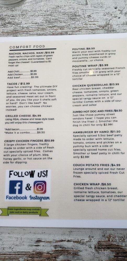 Jammies Diner - Hamilton, ON menu_pic