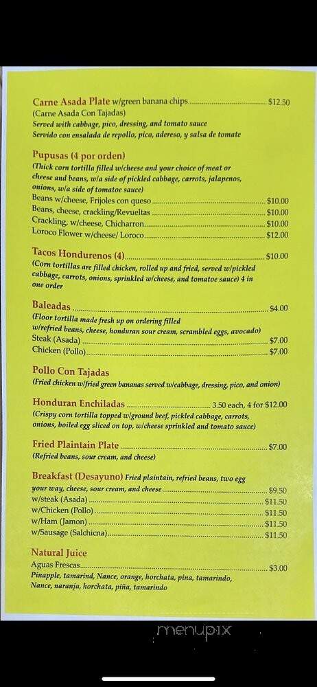 JD Cocina - Denham Springs, LA menu_pic