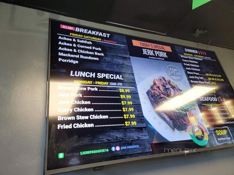 Jerk Paradise - Riviera Beach, FL menu_pic