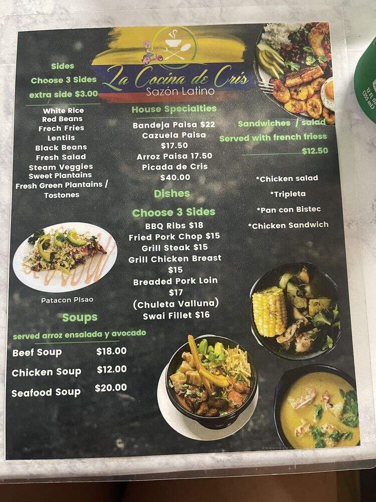 La Cocina de Cris - Brandon, FL menu_pic