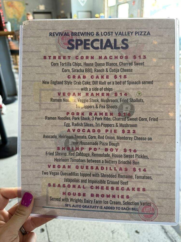 Lost Valley Pizza and Brewery - Providence, RI