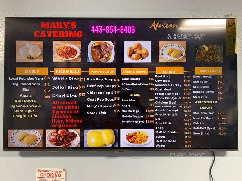 Mary's Catering & African Restaurant - Baltimore, MD