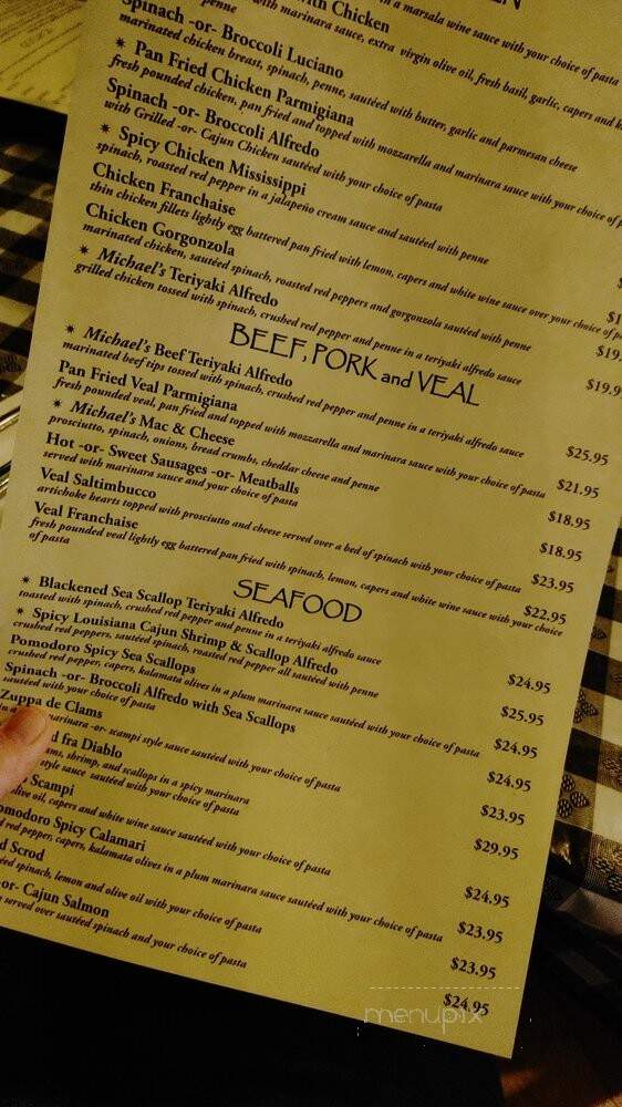 Michael's Pasta - Agawam, MA menu_pic