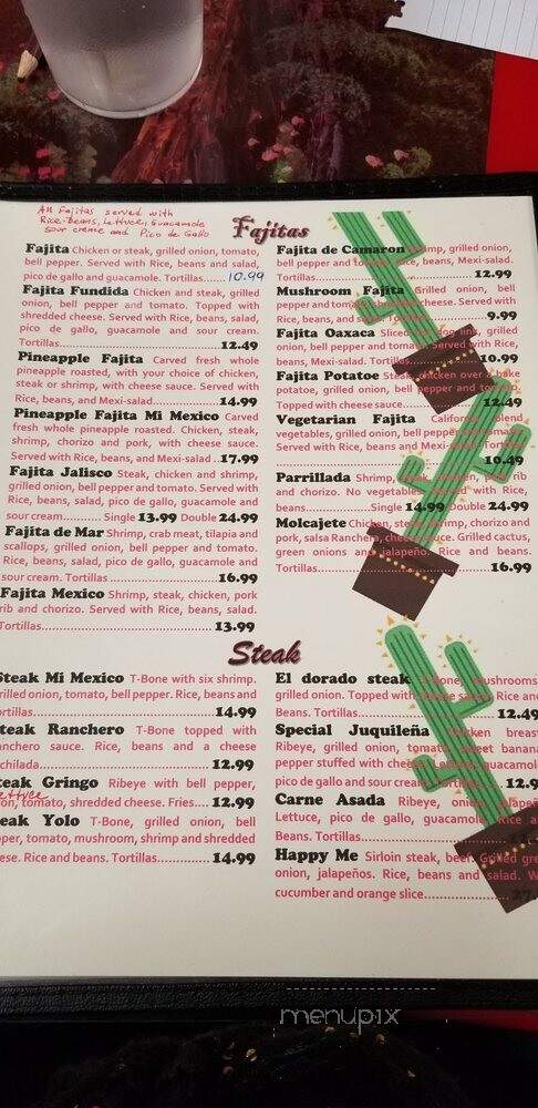 Mi Mexico - Logansport, IN menu_pic