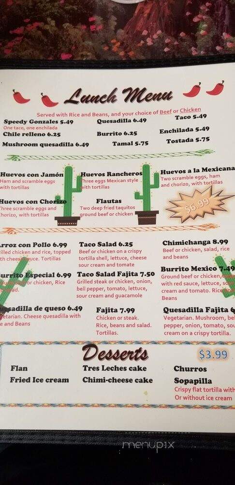 Mi Mexico - Logansport, IN menu_pic