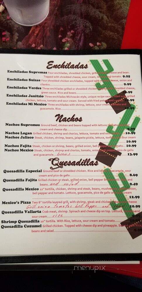 Mi Mexico - Logansport, IN menu_pic
