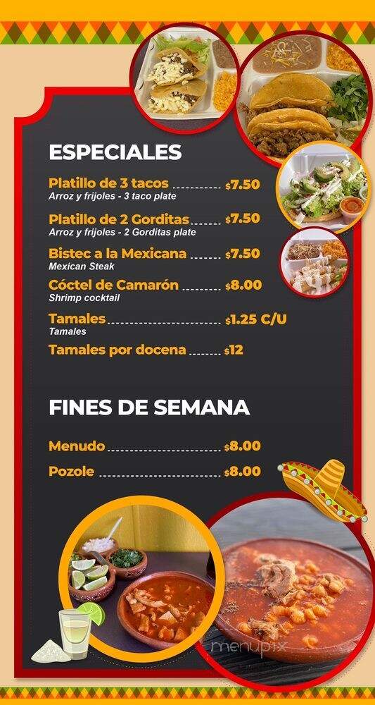 Mi Pueblito Taqueria - Dallas, TX menu_pic