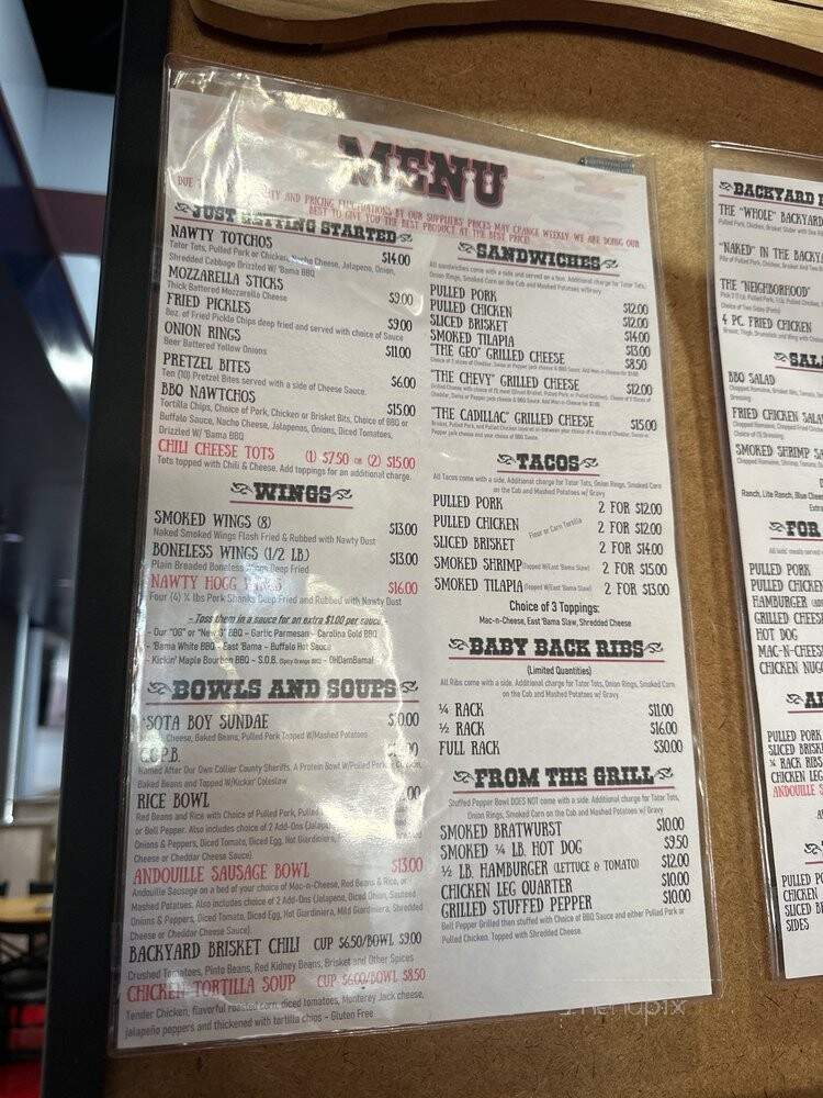 Nawty Hogg BBQ - Naples, FL menu_pic