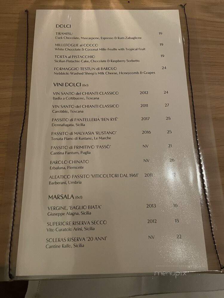 Osteria Giulia - Toronto, ON menu_pic