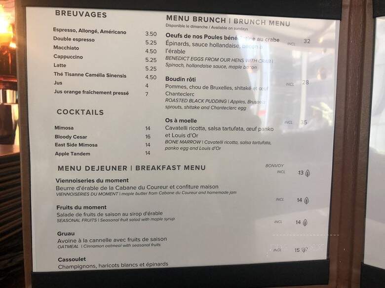 Restaurant H3 - Montreal, QC menu_pic