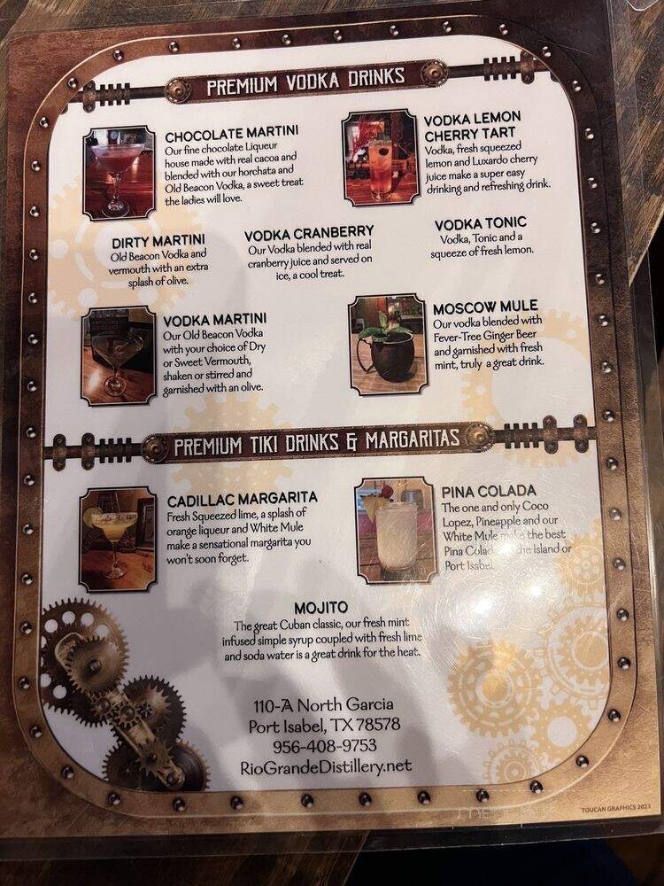 Rio Grande Distillery - Los Fresnos, TX menu_pic