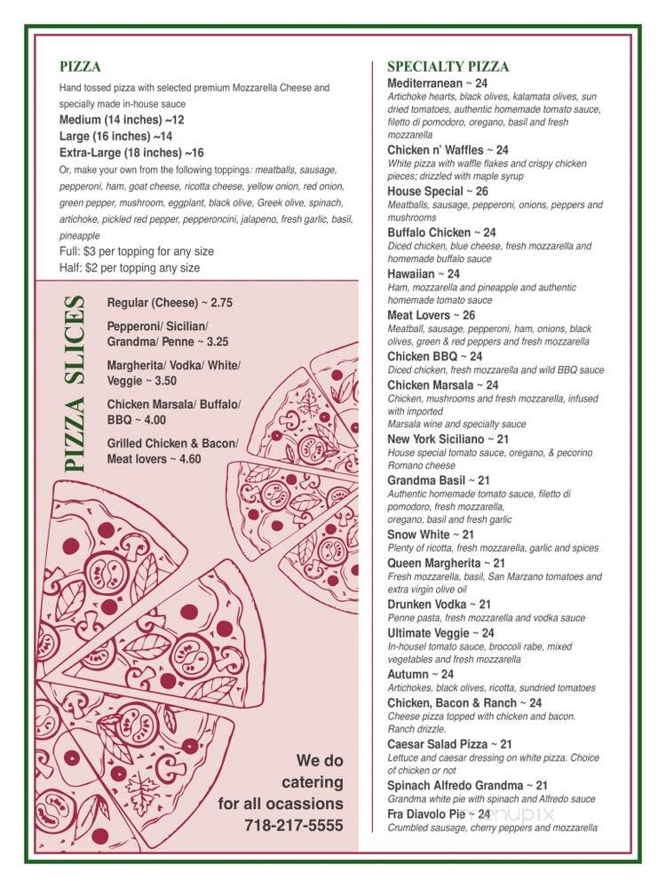 Riviera V Pizzeria - Bayside, NY menu_pic