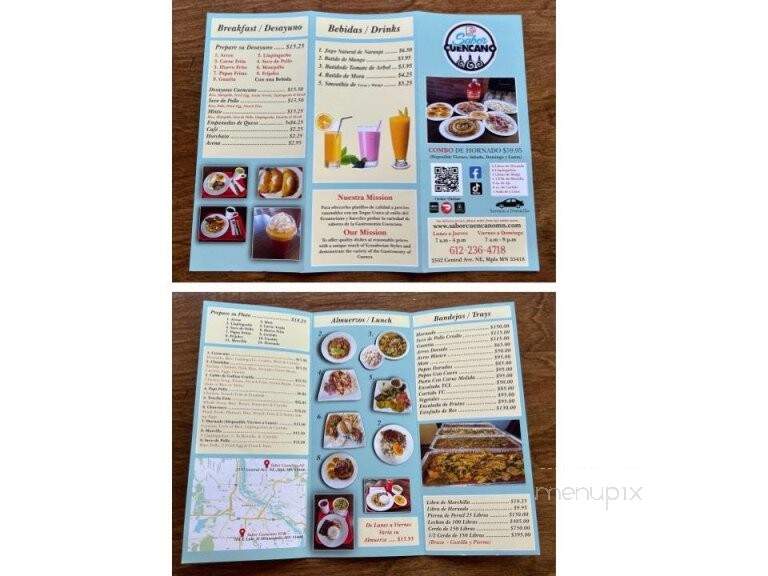 Sabor Cuencano - Minneapolis, MN menu_pic