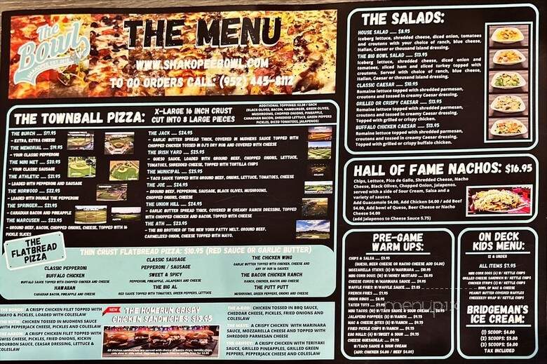Shakopee Bowl - Shakopee, MN menu_pic