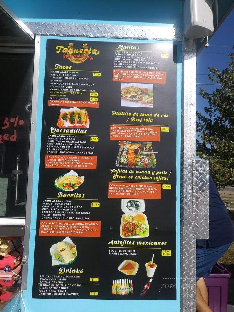 Taqueria Hernandez - Jeffersonville, IN menu_pic