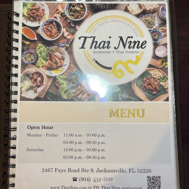 Thai Nine - Jacksonville, FL menu_pic