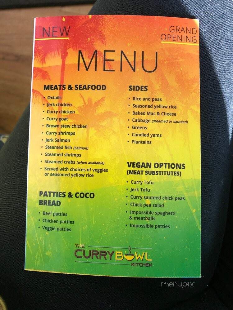 The Curry Bowl - Elkton, MD menu_pic