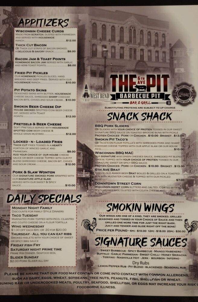 The Inferno - West Bend, WI menu_pic
