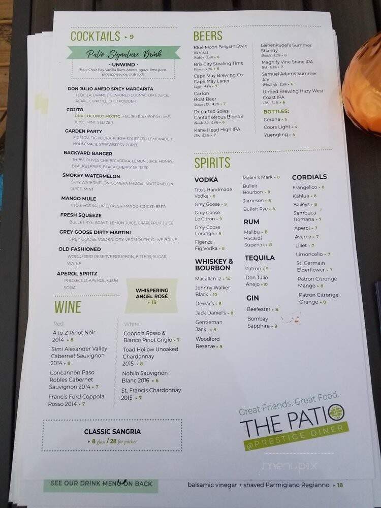 The Patio - New Providence, NJ menu_pic