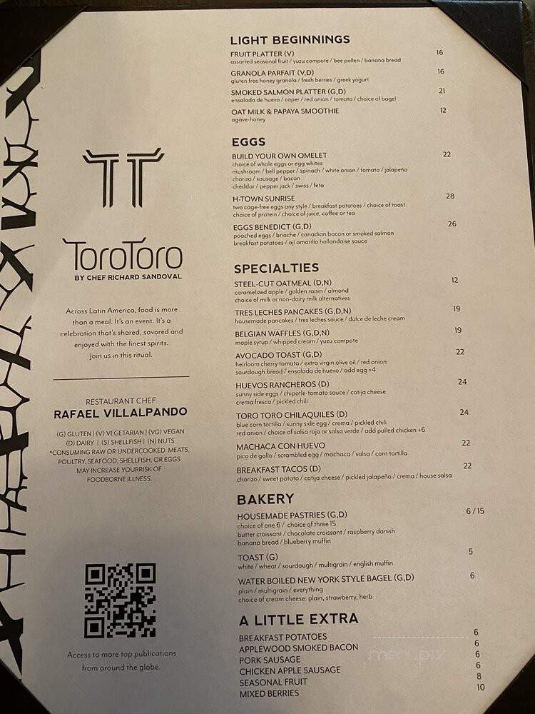 Toro Toro - Houston, TX menu_pic