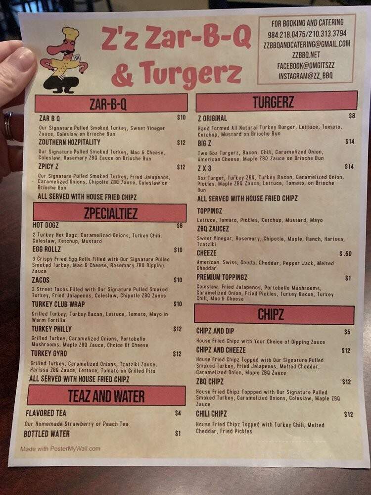 Z'z BBQ and Catering - Clayton, NC menu_pic