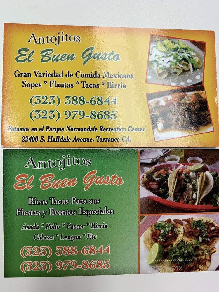 Antojitos El Buen Gusto - Los Angeles, CA menu_pic