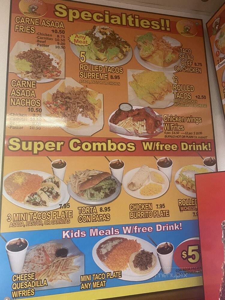 Arnulfo Mexican Food 2 - Las Vegas, NV menu_pic