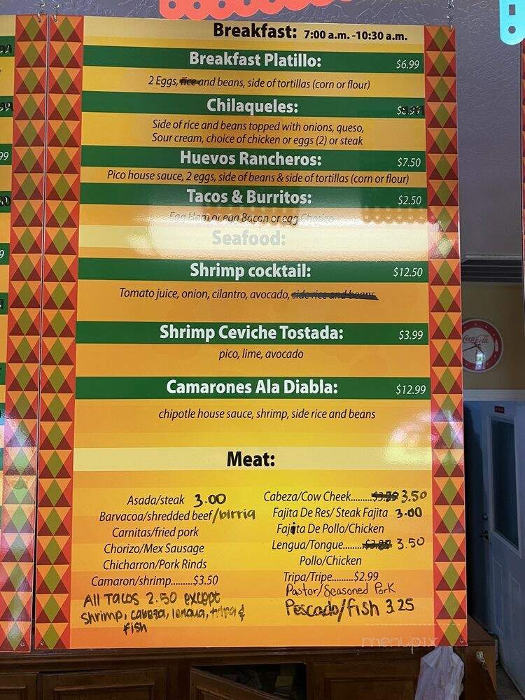 Aubris Taqueria - Lake Charles, LA menu_pic
