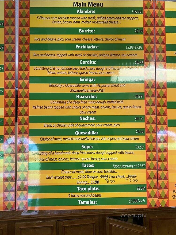 Aubris Taqueria - Lake Charles, LA menu_pic