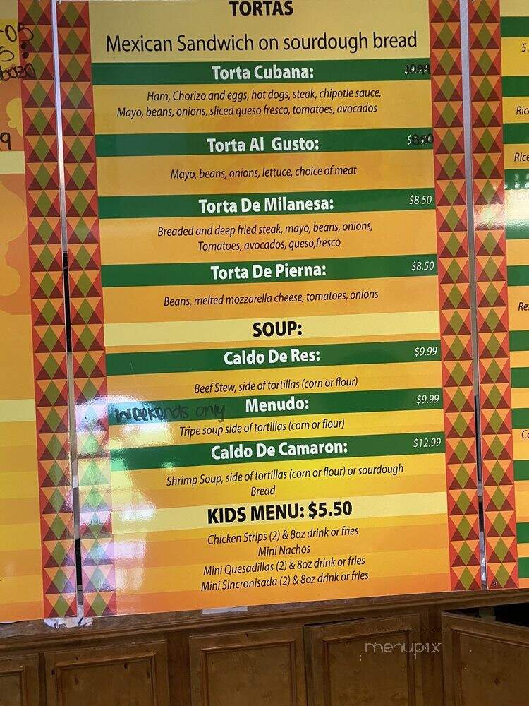 Aubris Taqueria - Lake Charles, LA menu_pic