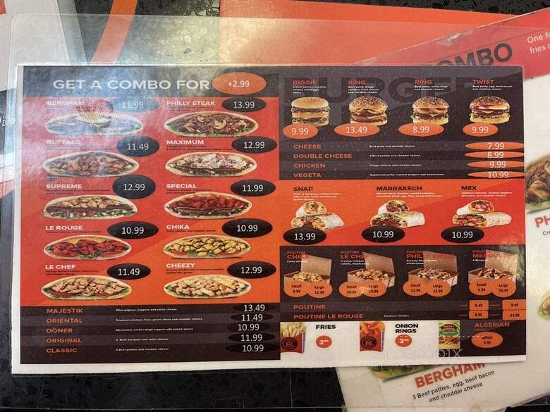 Bergham - Mississauga, ON menu_pic