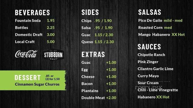 Burrito Famous Midtown - Gainesville, FL menu_pic