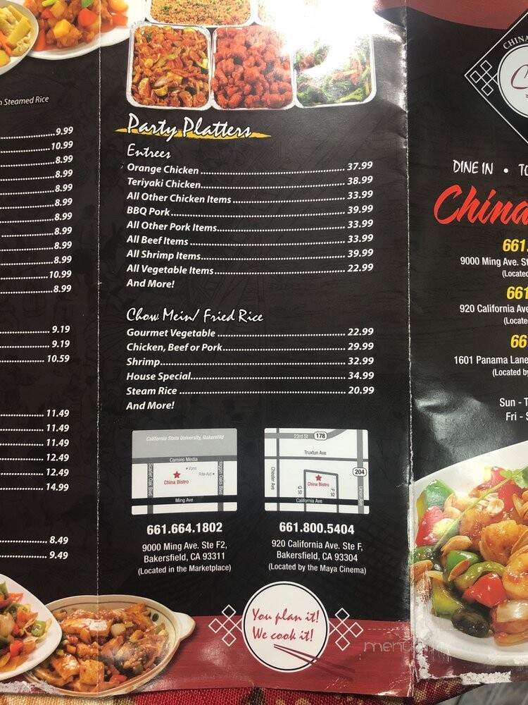 China Bistro - Bakersfield, CA menu_pic