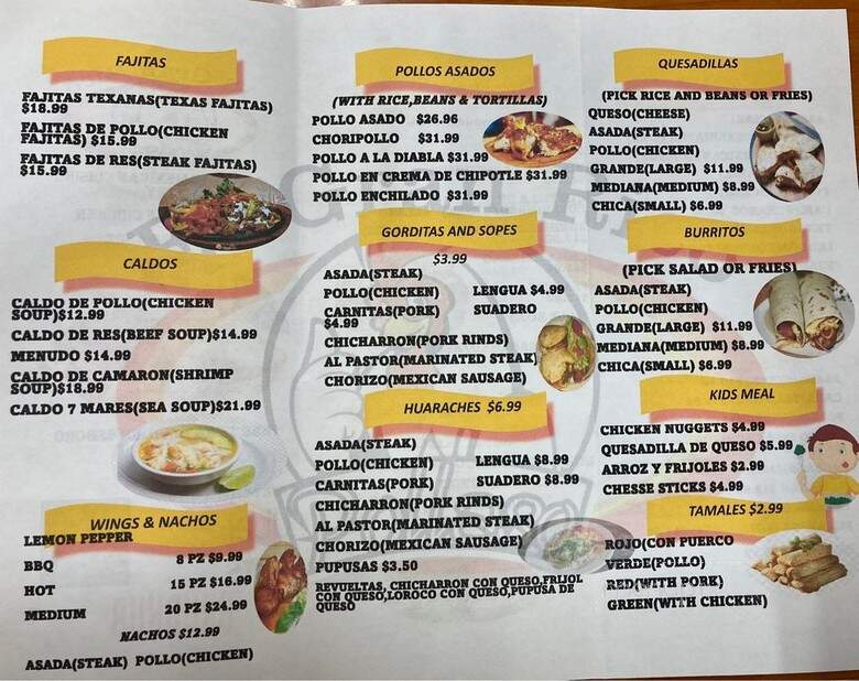 El Gran Rico Pollaso - Jonesboro, GA menu_pic