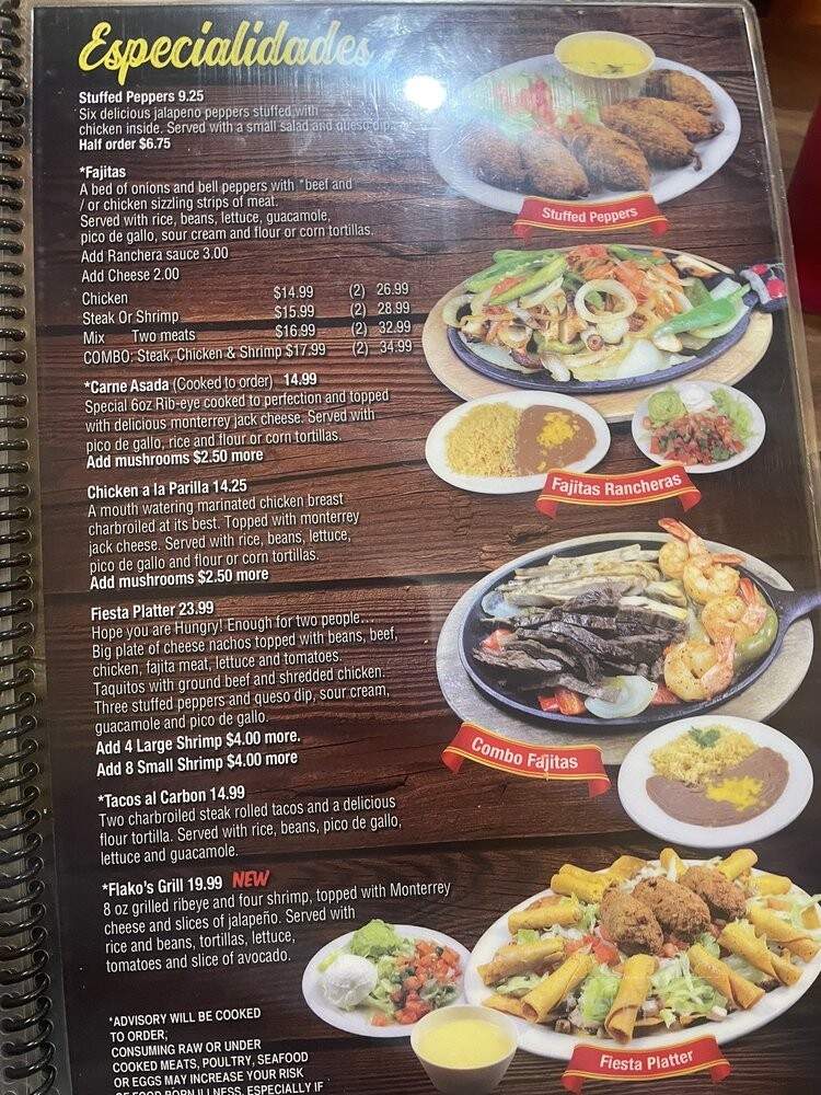 Flako's Mexican Restaurant - Rocky Face, GA menu_pic