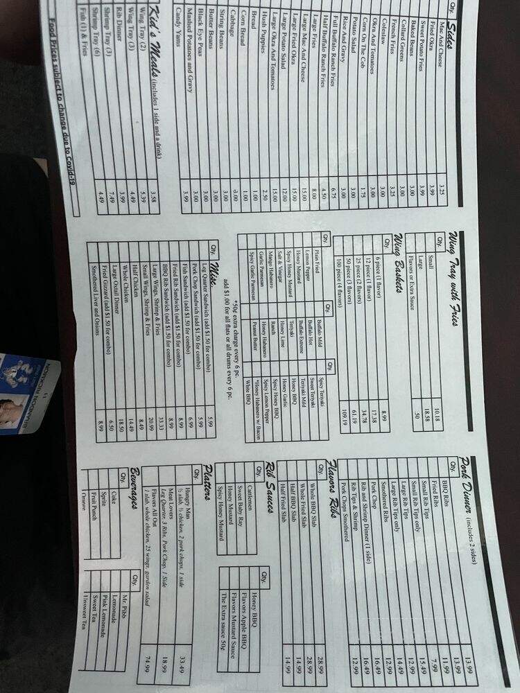 Flavors House of Wings - Palatka, FL menu_pic