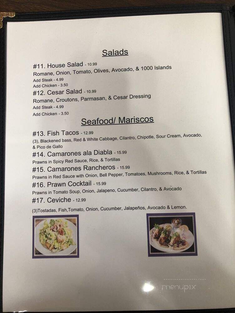 Genesis Mexican Restaurant - Richmond, CA menu_pic