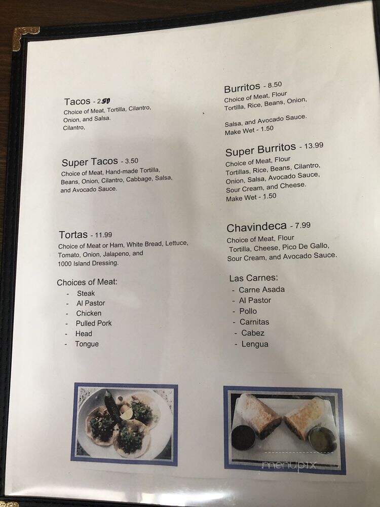 Genesis Mexican Restaurant - Richmond, CA menu_pic