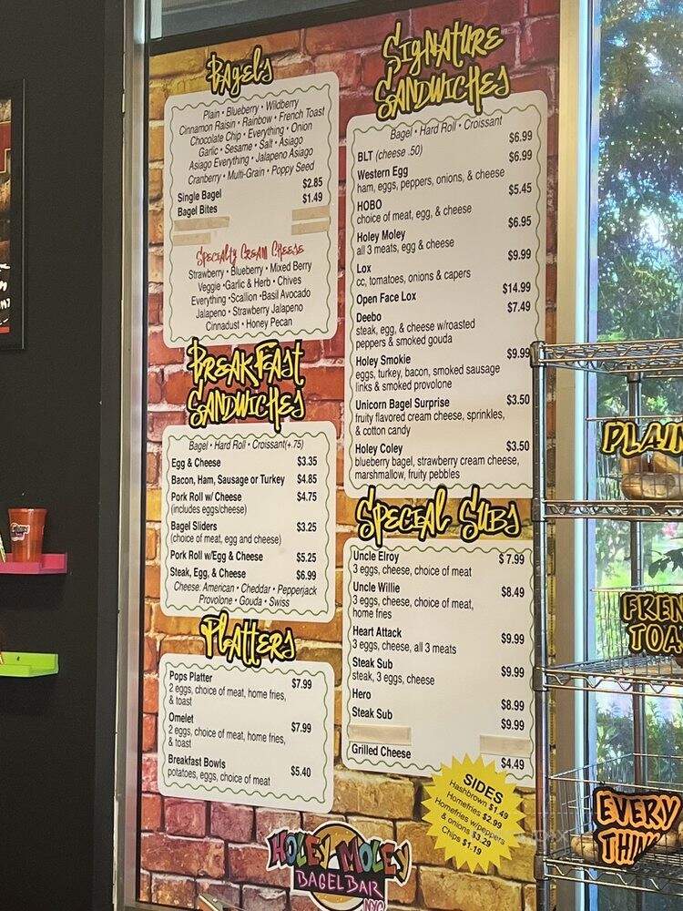 Holey Moley Bagel Bar - Orange Park, FL menu_pic
