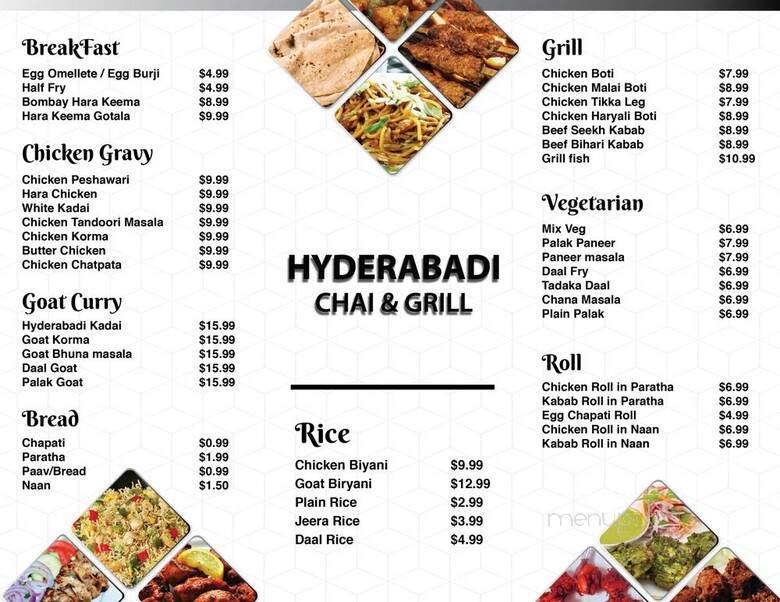 Hyderabadi Chai & Grill - Houston, TX menu_pic