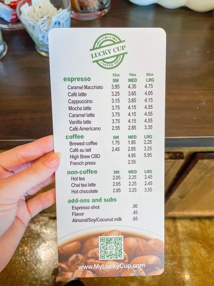 Lucky Cup Coffee Shop - Virginia Beach, VA menu_pic