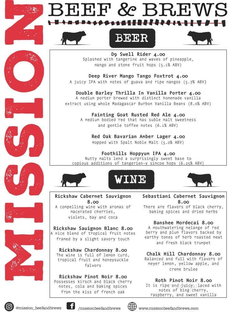 Mission Beef & Brews - Clayton, NC menu_pic